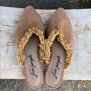 FREE PEOPLE fuzzy mules